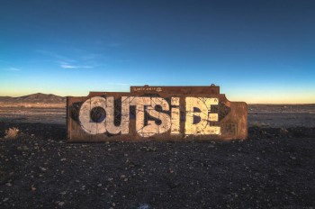 Outside